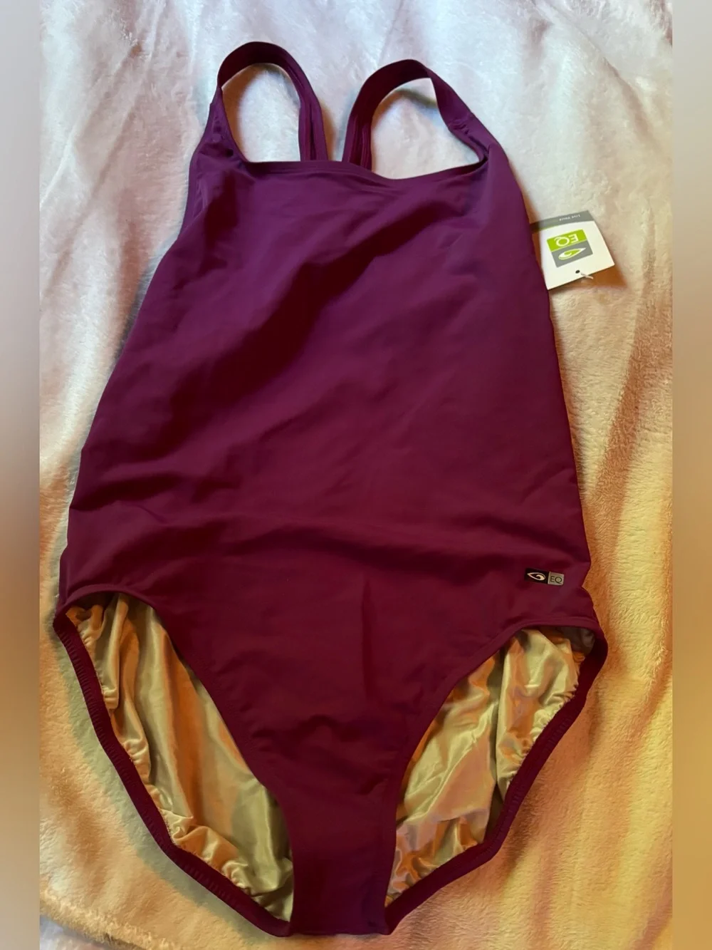 EQ Swimwear Harmony One Piece Swimsuit Bathing Suit Maroon Sz XL LONG - NWT